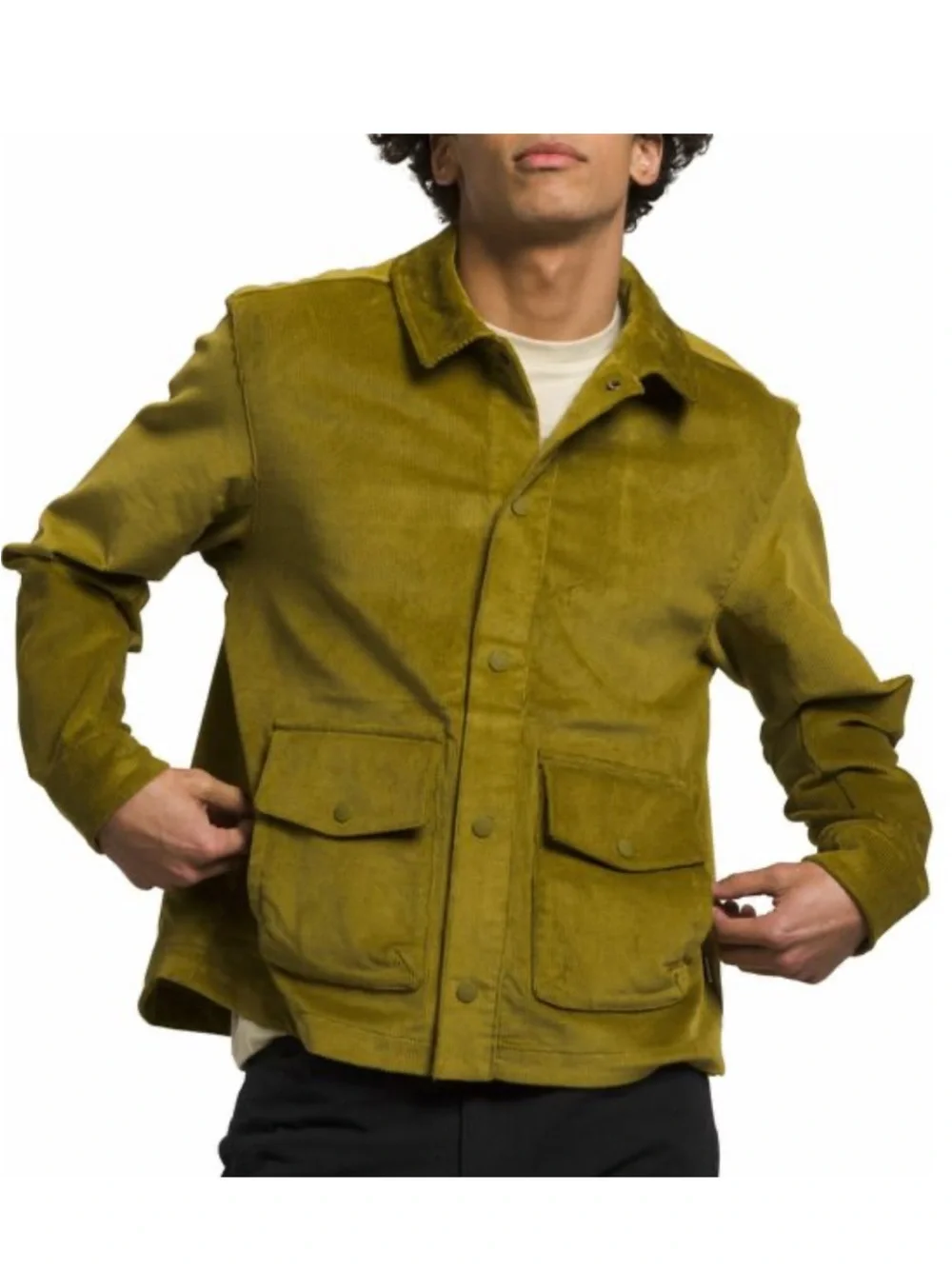The North Face Mens Utility Heritage Cord Jacket Shacket Relaxed Sulfur Moss XL